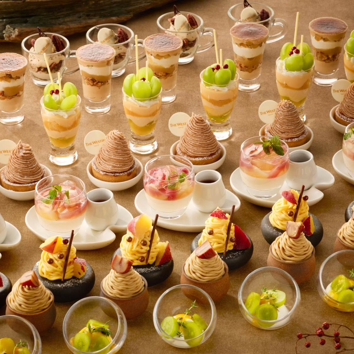 ウェスティンホテル東京の「Autumn Harvest Dessert Buffet」。秋の味覚をふんだんに使用したスイーツが揃う贅沢ビュッフェ