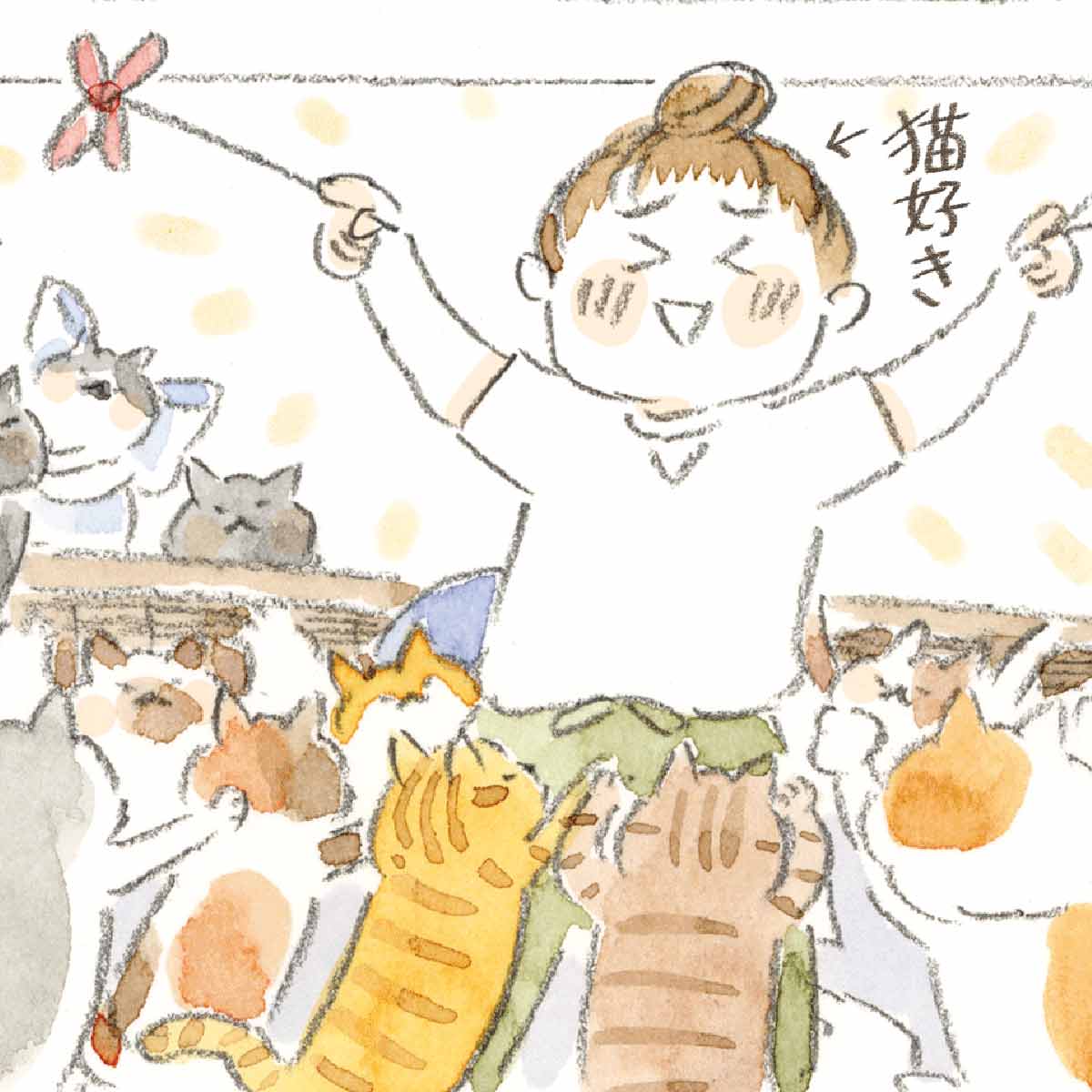 気づけば深夜3時。仕事の締切前になのに猫と遊んでしまい励まされる夜／深夜3時のくろねこ喫茶3(3)