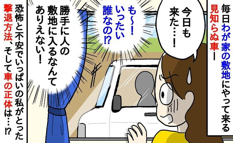 「ちょっ…私有地なのに！」毎日わが家の駐車場へ無断侵入してUターンする車→私の撃退方法…車の正体