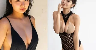 わがままボディもIカップも「黒」衣装に包まれるとさらに魅力的！【週プレ グラジャパ！】