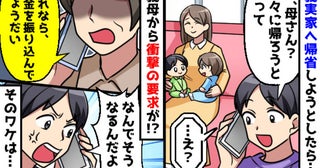 「来るならお金を振り込んで！」義実家帰省のため義母に連絡→まさかの要求に夫が激怒！その真意とは！