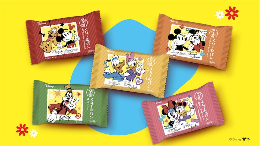 【ディズニー】八天堂「くりーむパン」にミッキーたちが大集合♪