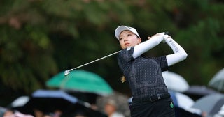 ＜速報＞国内女子は雷雲接近のため中断トップは宮田成華