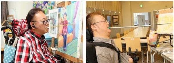 【東京都渋谷区】「絵画展 口と足で表現する世界の芸術家たち」開催。画家による実演も