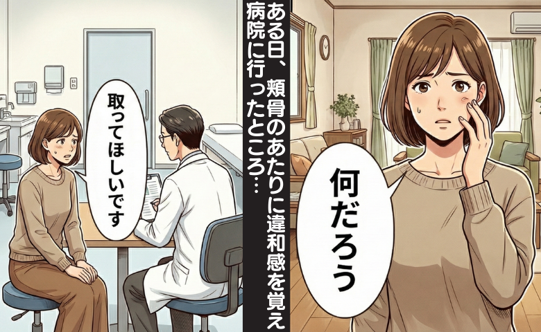 「取ってほしいです」頬骨の違和感から判明した腫瘍の正体と医師に切除を希望するも断られた理由