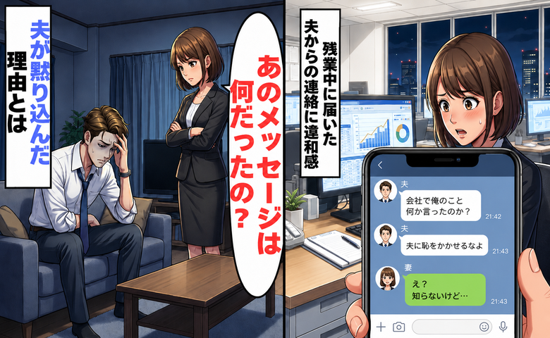 「夫に恥をかかせるなよ」残業中の私に届いた夫からの連絡。翌日、社内で聞き取りが始まったワケ