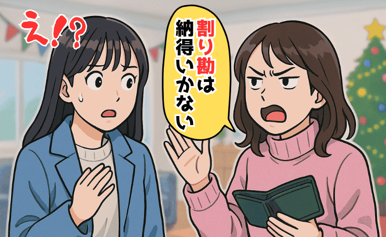 ママ友「割り勘は納得いかない」事前に予算は決めていたのに今さら！？パーティーの最後にゴネだして…