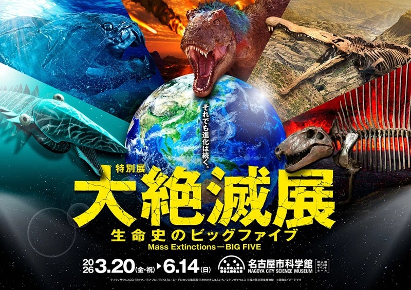 生命史の中で起きた大量絶滅に迫る名古屋で「ビッグファイブ」の特別展開催