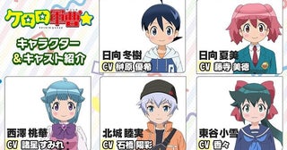 「ケロロ軍曹☆」冬樹役に榊原優希、夏美役に藤寺美徳諸星すみれ、石橋陽彩、香々も出演OP主題歌は劇場版に引き続きanoが担当