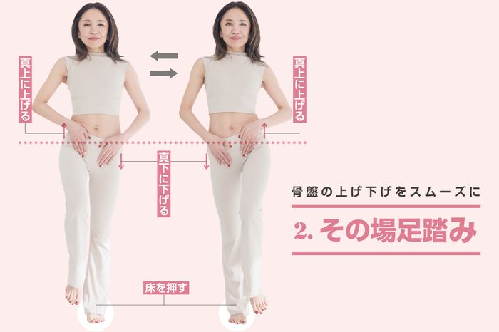 家の中でスイング激変！ 床をグッと押す「その場足踏み」で骨盤のロックを解除せよ