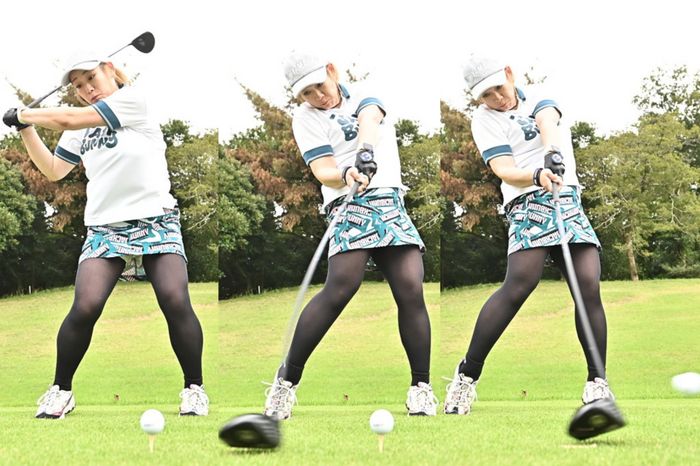 身長156㎝、最長382Yのドラコン女子の飛ばし技柳井紗奈は「ヘッド3つ分離れた地面を見て打ちます」ってどんな効果が？