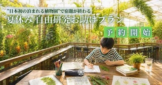 夏休みの“宿題”を楽しみながら解決 “泊まれる植物園”林音が小学生向け「自由研究お助けプラン」