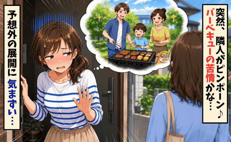 「ついに苦情！？」頻繁に庭でBBQをするわが家に隣人が訪問「すみません…」怒られると思いきや…