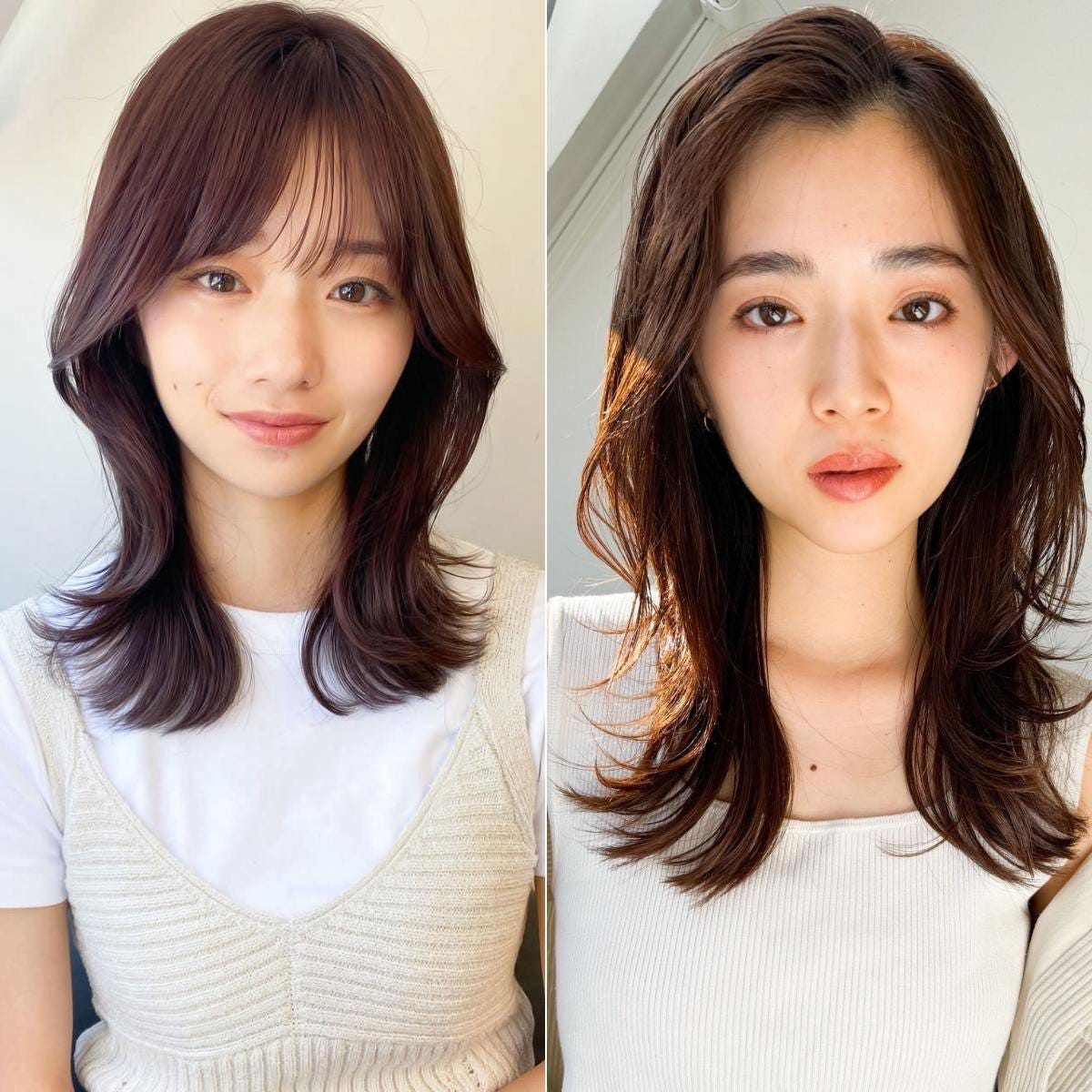 くびれミディアムヘア3選！小顔見えもかなう人気レイヤースタイル
