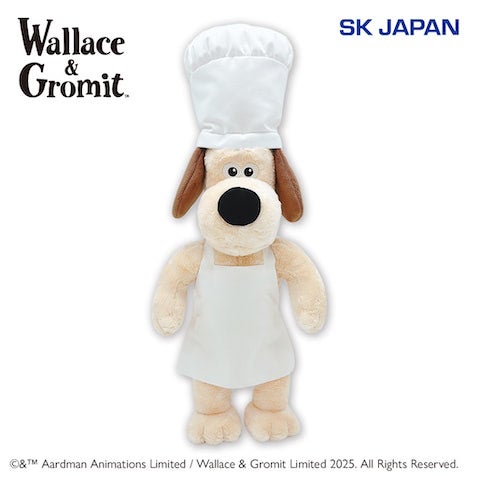 【ウォレスとグルミット】パン職人姿のグルミットのBIGなぬいぐるみがプライズ初登場！