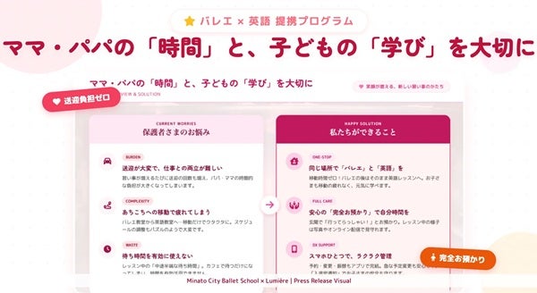【東京都港区】みなとシティバレエスクールが「バレエ×英語」の新教育サービスを提供開始！