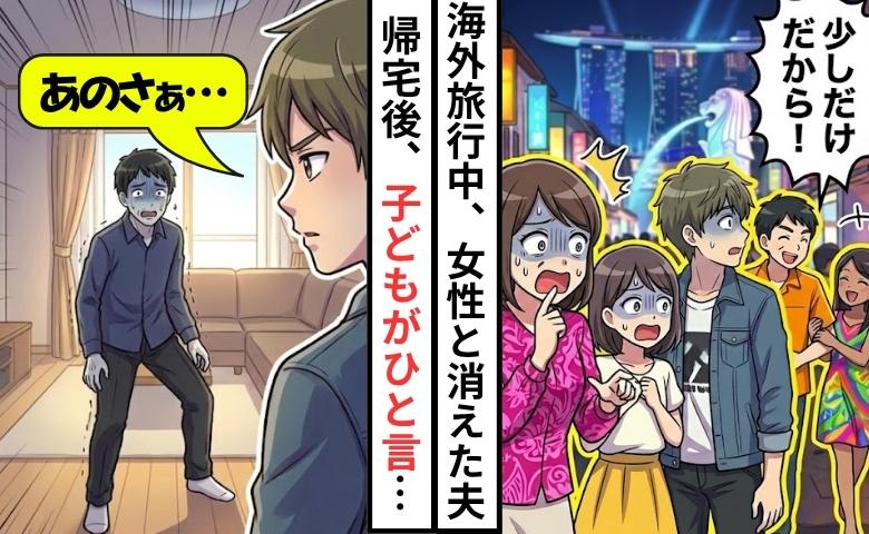 海外旅行中「少しだけだから！」私と子どもを置き去りにし、若い女性と消えた夫⇒帰国後、思わぬ事態に