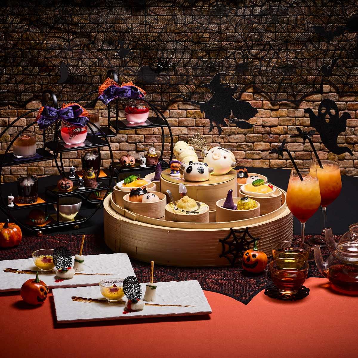 ロイヤルパークホテルで、ハロウィンがテーマの中華アフタヌーンティーを開催。ハロウィンモチーフの点心やスイーツが楽しい