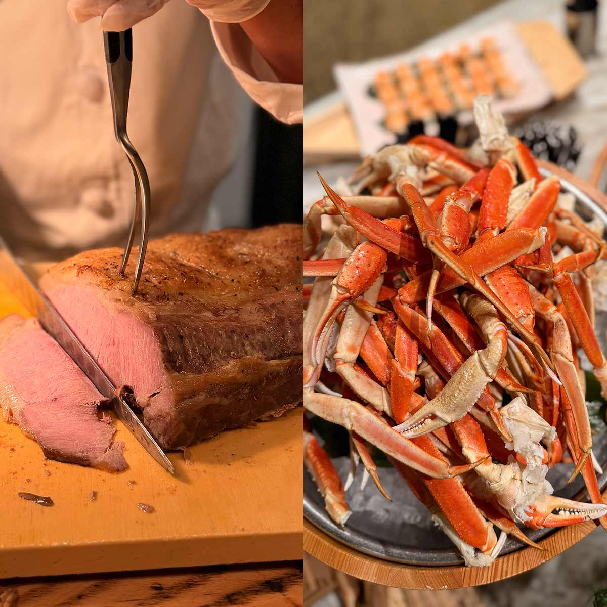 カニ食べ放題にローストビーフもクリスマスビュッフェらしい豪華さ。ANAインターコンチネンタルホテル東京フェスティブブッフェ