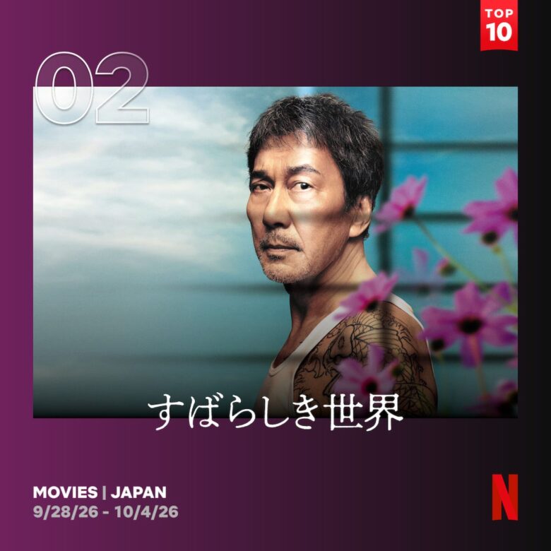 役所広司×西川美和監督が描く珠玉の人間ドラマ『すばらしき世界』がNetflix TOP10で第2位！