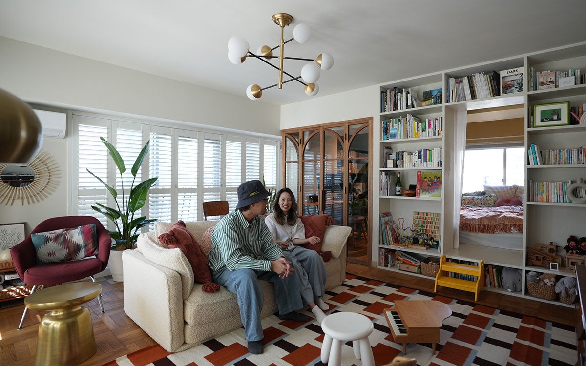『海外みたいにセンスのある部屋のつくり方』著者、2度目の自宅マンションリノベ。本棚の奥にベッドルームなど工夫が凝縮！家族と”育てていく”心地よい空間リノベーション設計士・早さん