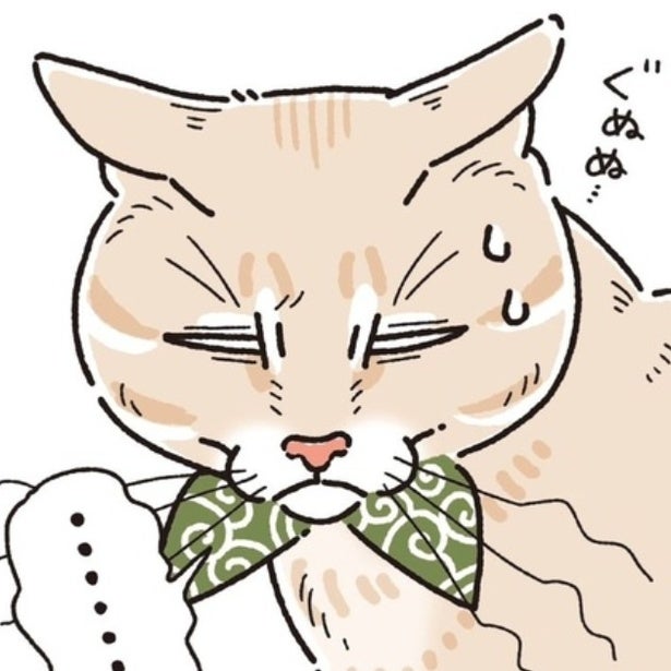 【ネコ漫画】「猫の毛皮交換クイズ」に愛猫パニック？お母さんの顔とパパの服を何度も見比べる“解せぬ顔”がかわいすぎる【作者に聞く】