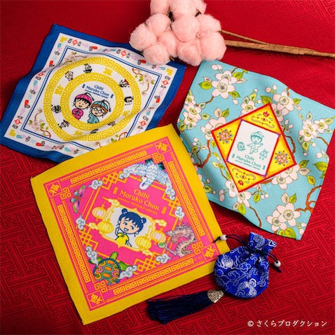 【ちびまる子ちゃん】横濱おみやげハンカチがケンエレスタンド横浜赤レンガ倉庫店に登場！