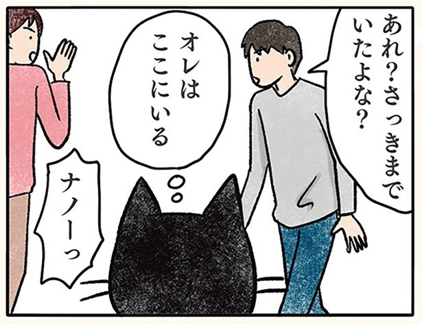 「あ、バレた」目の前にいるのに見つけられない！ 黒猫がいた場所が難しすぎた