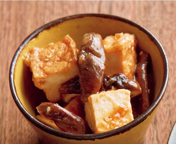 しょうがの風味ですっきり！レンチンで作る「厚揚げとしいたけのさっぱりあえ」