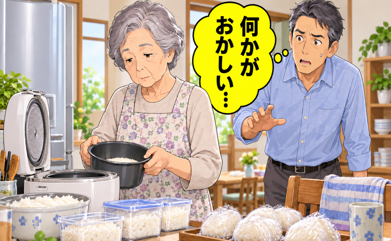 「何かがおかしい…」母の表情に覚えた違和感。何度もごはんを炊く行動に込めた思いとは【体験談】