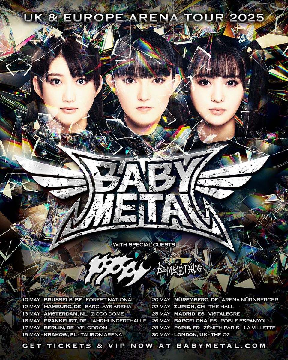 BABYMETAL、日本人グループ初となるTHE O2アリーナ単独公演を含むUK＆EUアリーナツアー開催決定