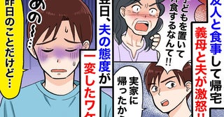 義母「子どもを置いて食事に行く嫁なんて」夫「息子を連れて実家に帰る！」翌日、夫が謝罪してきたワケ