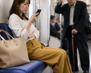 「座っていいですか？」電車内で高齢男性を無視して舌打ち…荷物で席を占領した女性に訪れた“まさかの結末”