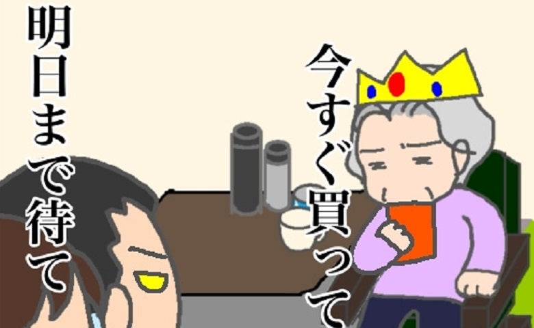 義母「今すぐ買って」夫「明日まで待て」こだわりの強い義母…勘弁して！＜頑張り過ぎない介護＞