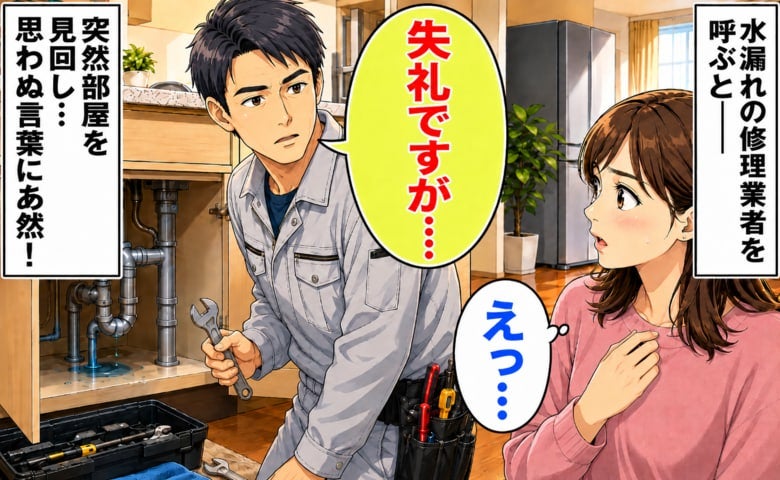 「失礼ですが…」修理に来たスタッフが部屋を見回し…→かけられた予想外の一言に「え、今なんて？」