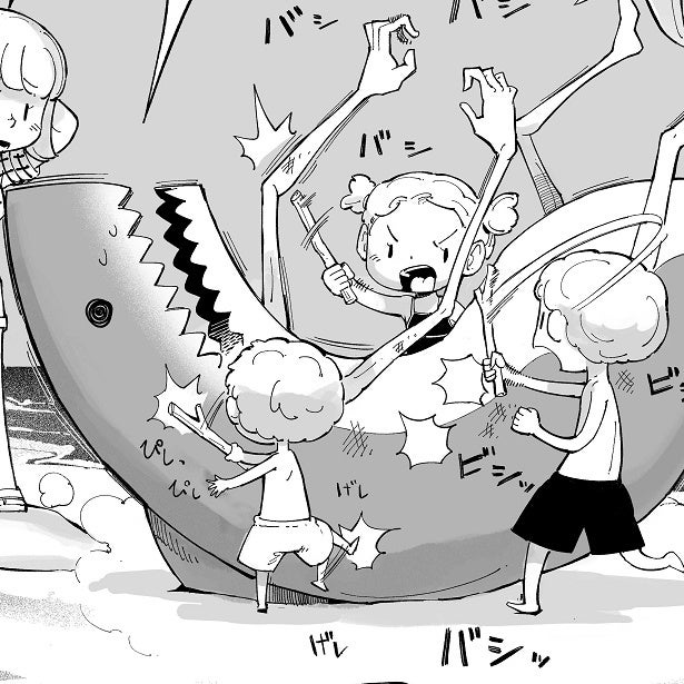 「異形のサメ」が人間に襲われる側だったら!?ほのぼのなのにバイオレンスな「深海からの刺客」がおもしろい【作者に訊く】