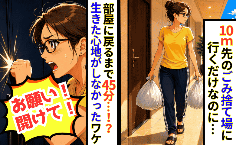「お願い、開けて！」片道30秒のごみ出しが45分も部屋に戻れず…生きた心地がしなかったワケ