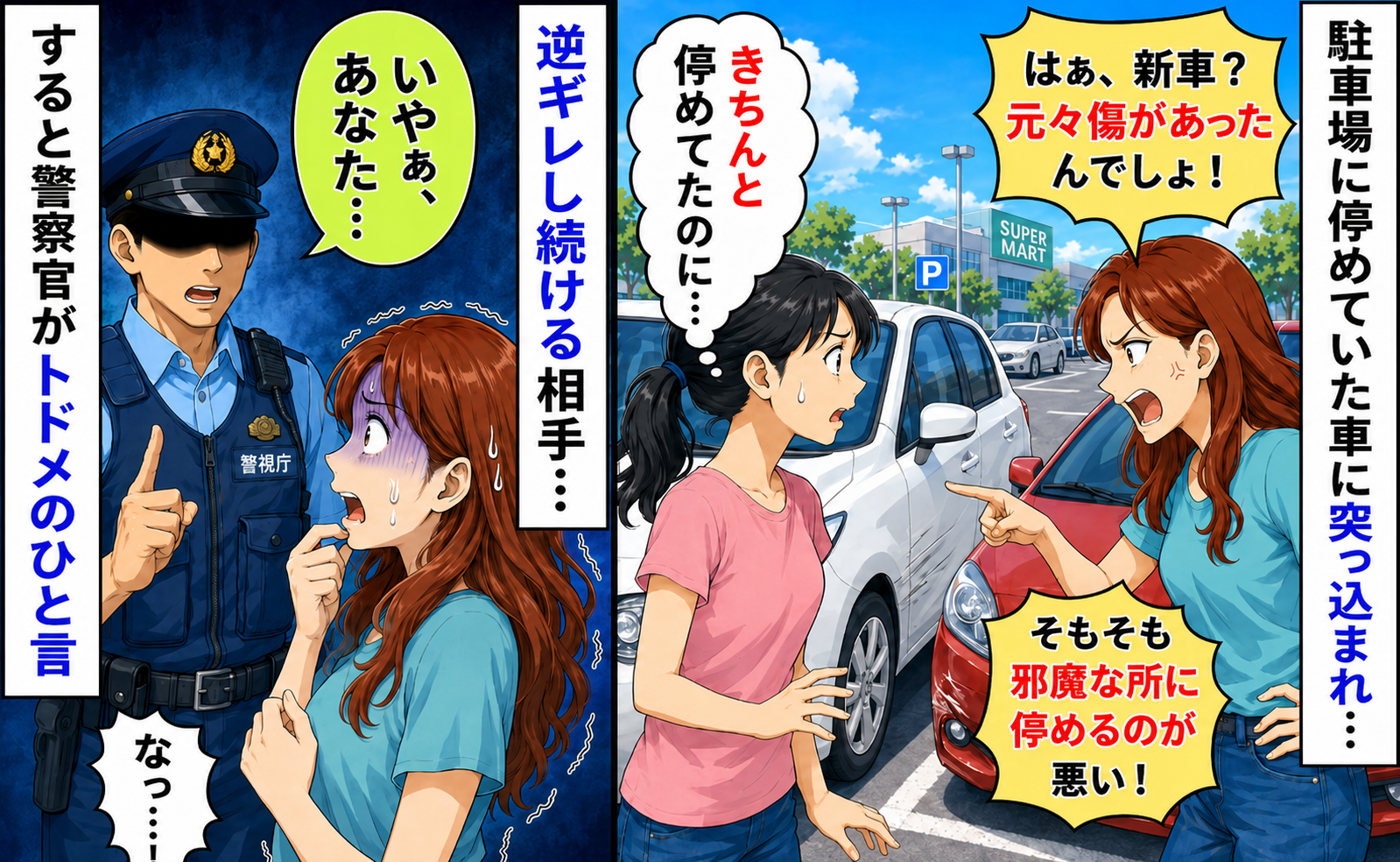 私の新車にぶつけた人が「もともと傷があったんでしょ！」逆ギレし続ける相手に、警察官がトドメの一言