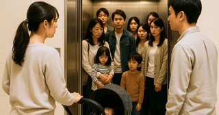 「またか…」ベビーカーで満員エレベーターを2度見送り→3度目…乗客の男性が放った一言で状況一変！