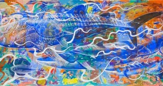 子どもたちと紡ぐ「土佐の美」特大土佐和紙×漆喰壁画アートの巡回展示が高知龍馬空港からスタート