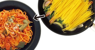 フライパン１つで麺と具を一度に調理！「スピードパスタ」3選