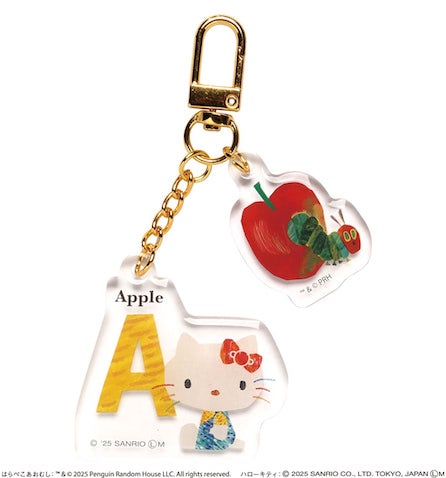 ハローキティ♡激レア♡はらぺこあおむしキティコラボマスコット♡ はらぺこあおむし×ハローキティ」のコラボアートが可愛い