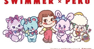 話題の雑貨ブランドSWIMMERとペコちゃんがコラボ！限定デザートやポーチが全国の不二家洋菓子店に7月10日より登場