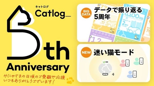 猫の健康に関する「Catlog」のデータを公開＆新機能「迷い猫モード」をリリース！