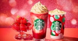 スタバ新作は“ストロベリー”！ホリデーの定番「メリークリーム」をトッピング