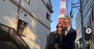 元フジアナ・中村江里子、22年ぶりに夫婦2人で東京滞在「美男美女」「絵になるお二人」