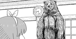 鍋を作ってルームメイトを待っていたら熊が現れて…愛らしい化け妖怪の日常に「こういうノリ好き過ぎる」【漫画】