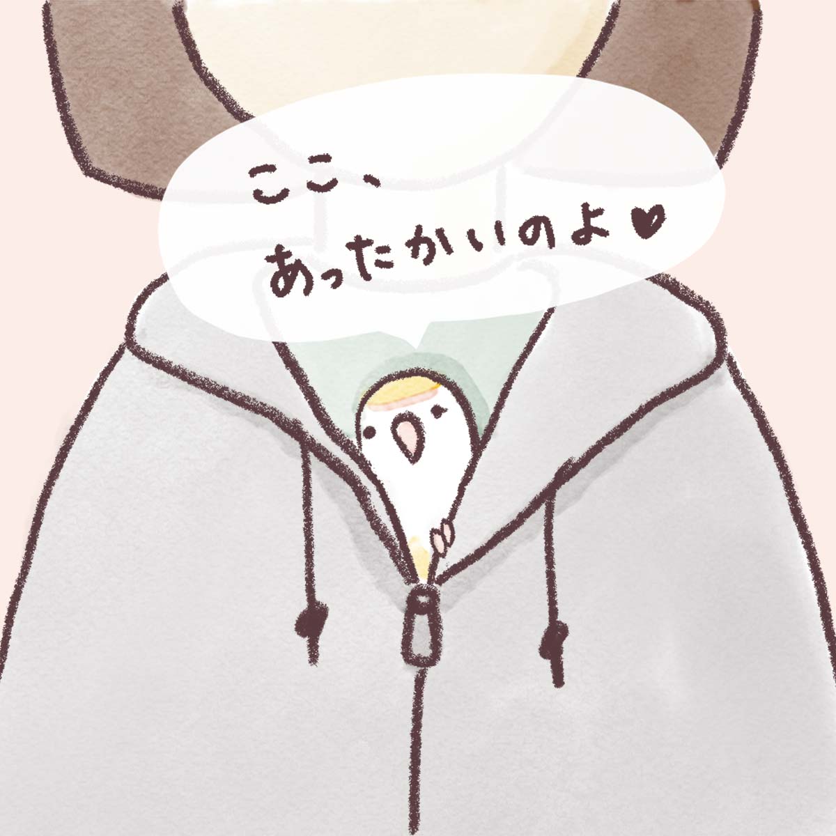 ピッチは狭いところが大好き。そこでは縄張りスイッチがONになるようで…？／うちのインコたちは今日もおしゃべり（18）
