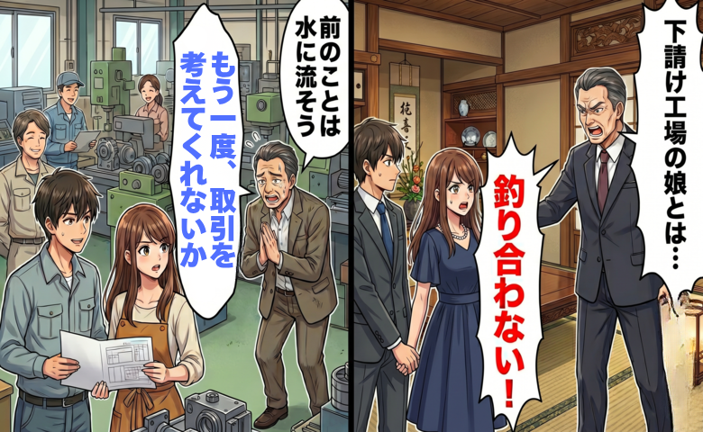 「下請けの娘とは釣り合わない」婚約者の父に侮辱された私…数年後の再会で立場が逆転した瞬間