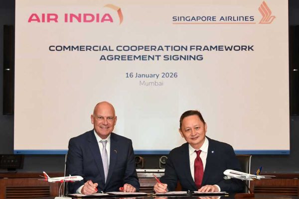 シンガポール航空とエア・インディア、協力拡大共同事業実施へ